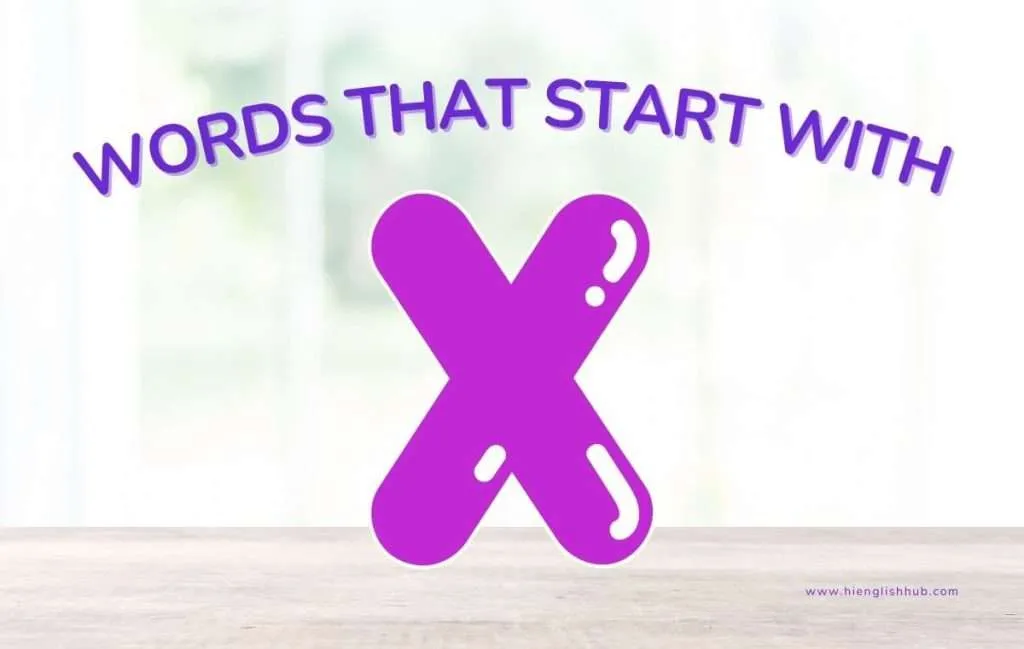 Words that start with x and their definitions hi english hub