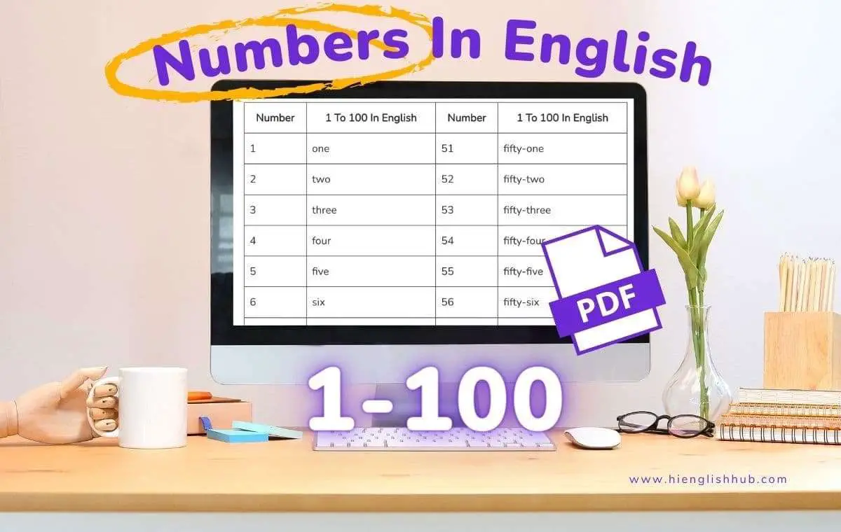 Numbers 1-100 in English