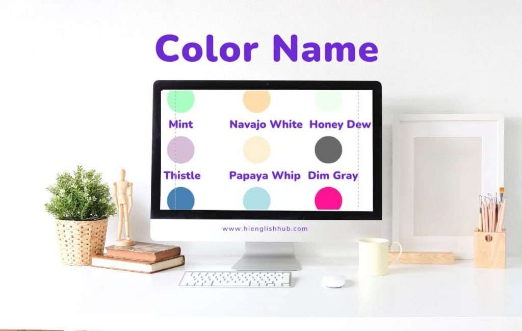 Colors name in English with pictures