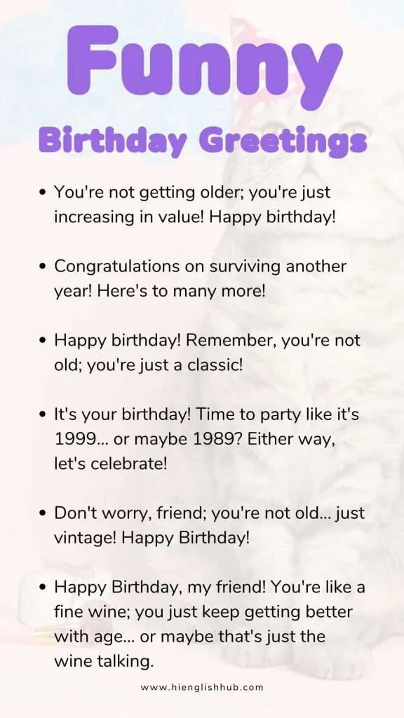 Funny birthday greetings images