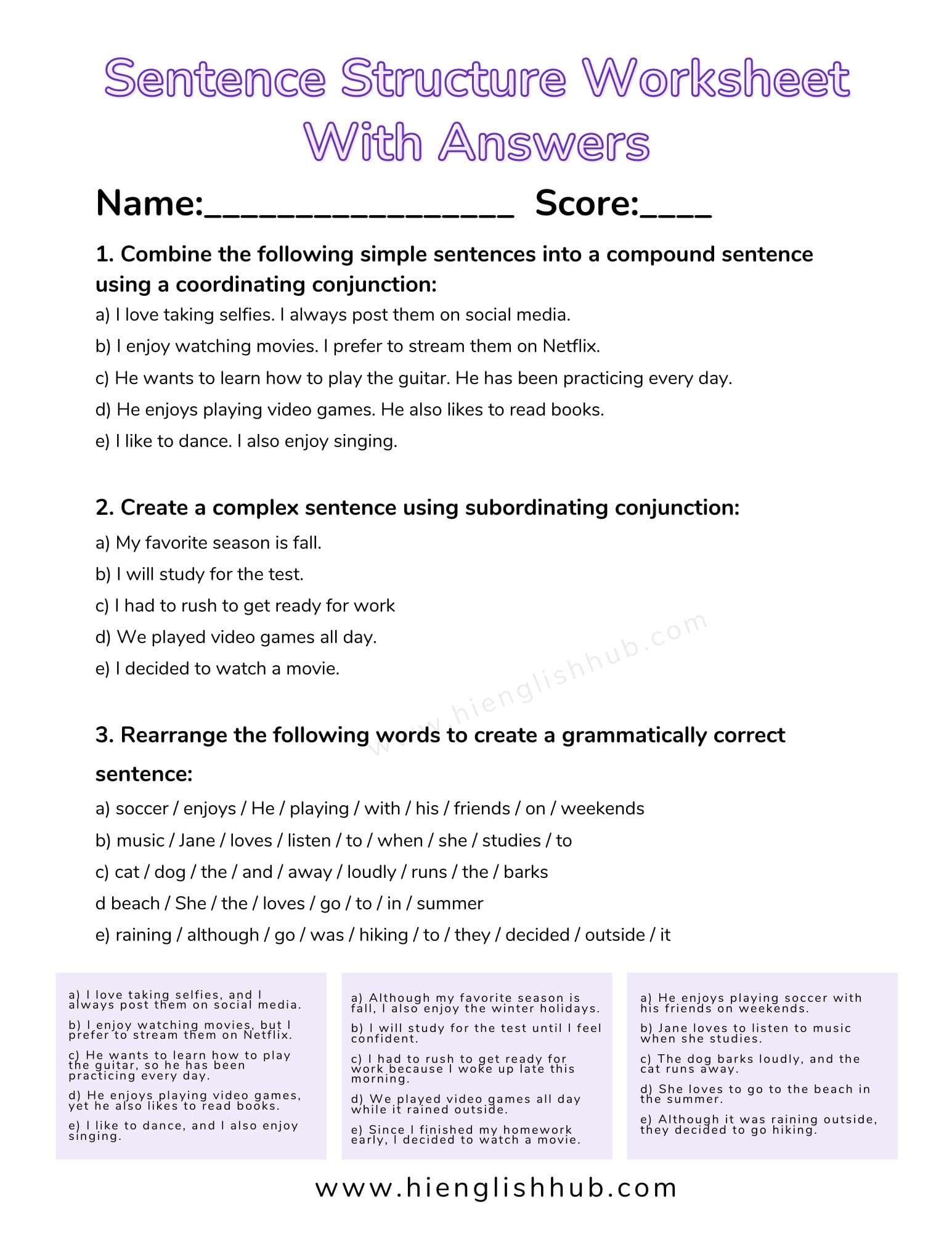 Sentence Structure For Dummies A StepbyStep Guide Hi English Hub