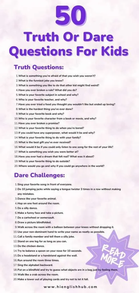 Truth or dare questions for teenagers