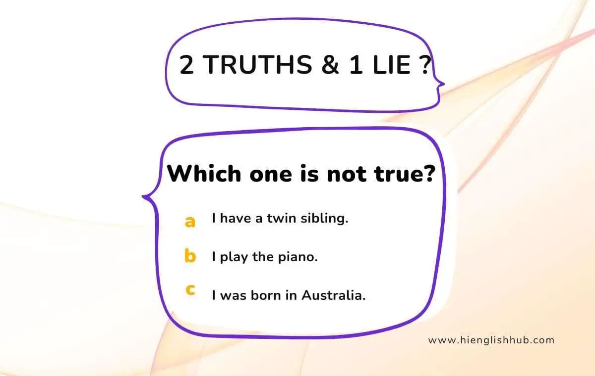 3 truths, one lie !!