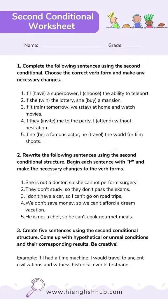 Second conditional exercises