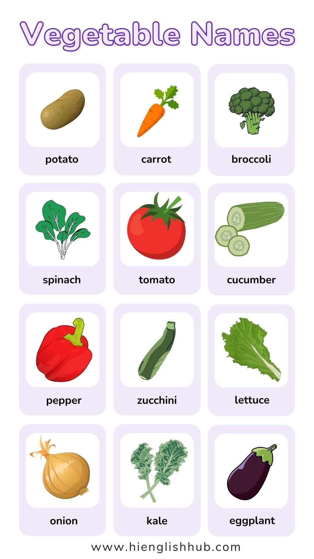 91+ Vegetable Names In English With Pictures Hi English Hub