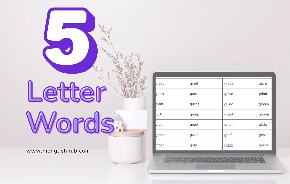 5 letter words in English